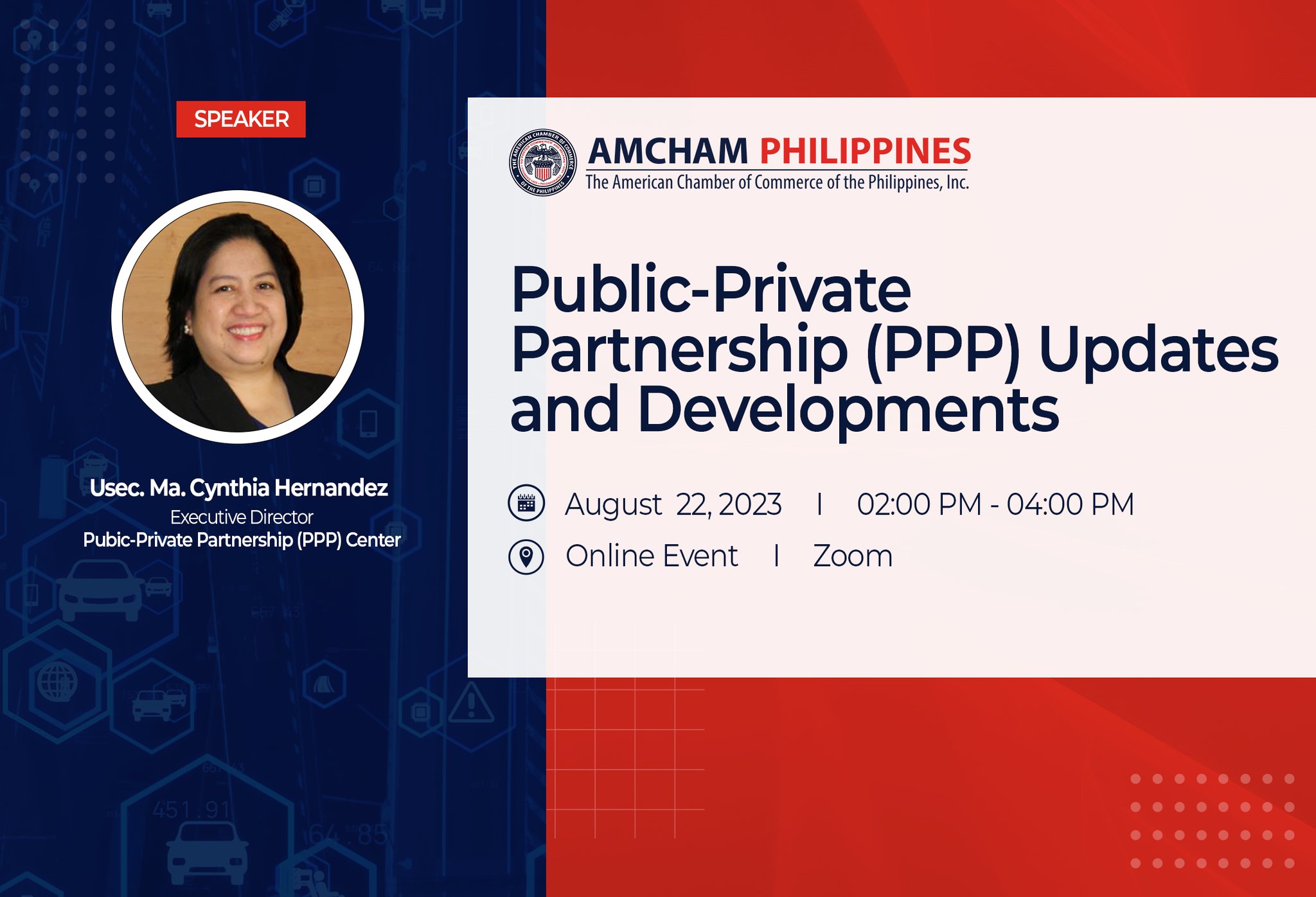 Engr. Rynor G. Jamandre joined AMCHAM's Public-Private Partnership (PPP) Updates and Development Discussion.